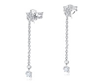 Shining Star CZ Stone With Chain Drop Earring Stud STS-5547
